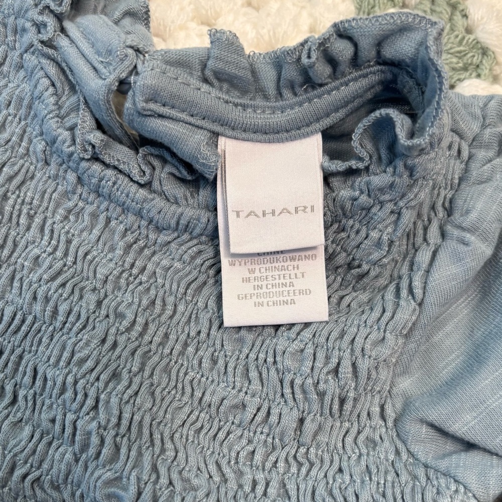 Like New Tahari Teal Baby Dress, Sz 24 M, Fit & Flare, Long Sleeve - Picture 8 of 14